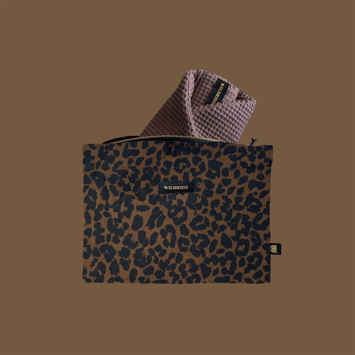 Wildride Brown Leopard Pouch